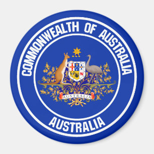 Imã Emblem Redonda Austrália