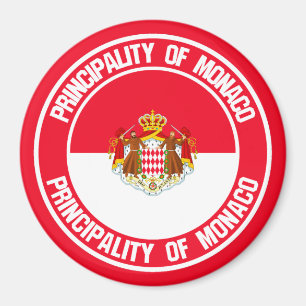 Imã Emblem redonda com Mônaco