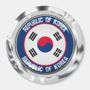 Imã Emblem Redonda Coreia do Sul