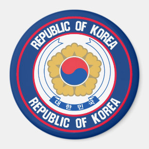 Imã Emblem Redonda Coreia do Sul