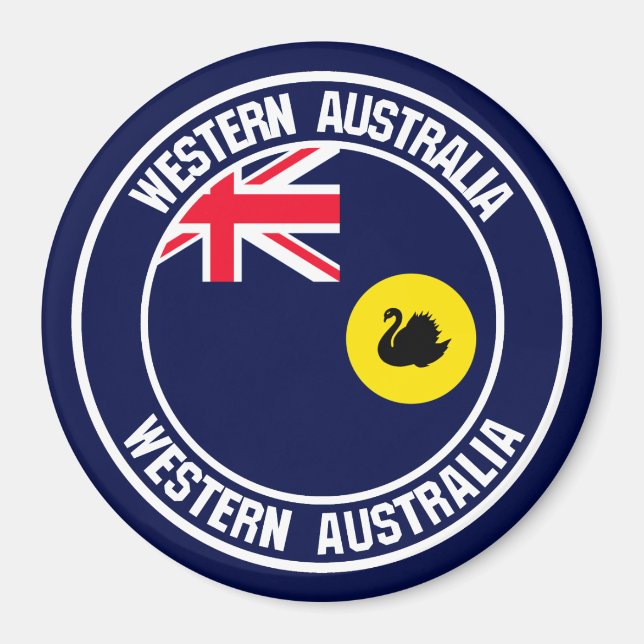 Imã Emblem redonda da Austrália Ocidental (Frente)