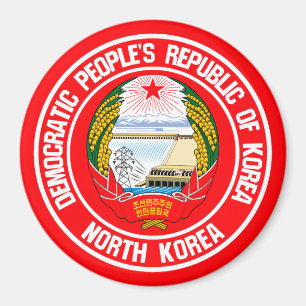 Imã Emblem redonda da Coreia do Norte