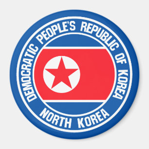 Imã Emblem redonda da Coreia do Norte