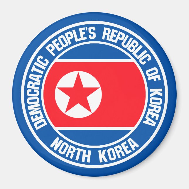 Imã Emblem redonda da Coreia do Norte (Frente)