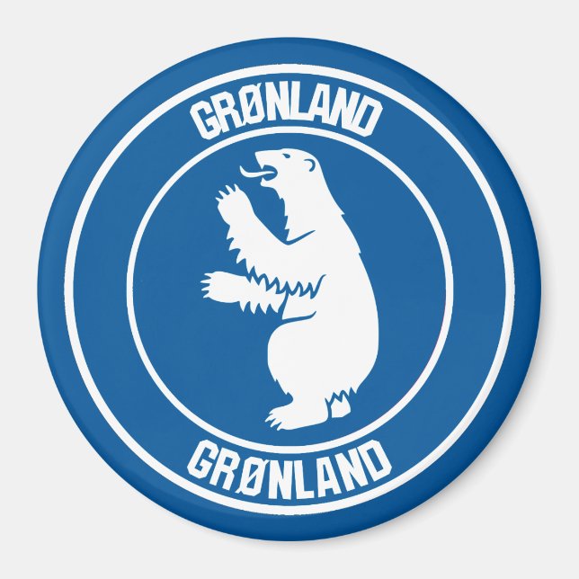 Imã Emblem redonda da Gronelândia (Frente)