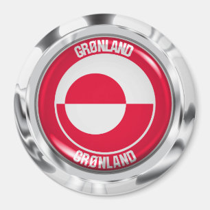 Imã Emblem redonda da Gronelândia