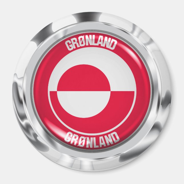 Imã Emblem redonda da Gronelândia (Frente)