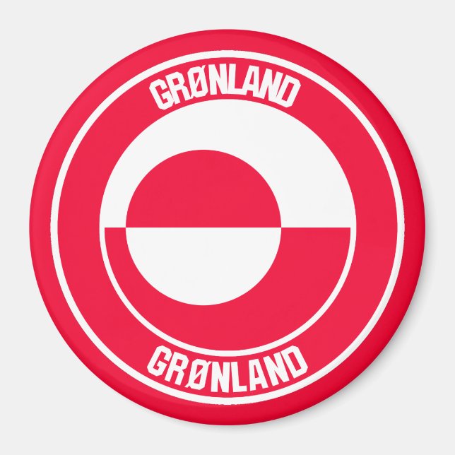Imã Emblem redonda da Gronelândia (Frente)