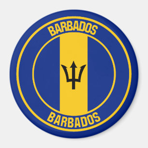 Imã Emblem redonda de Barbados