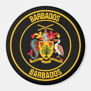Imã Emblem redonda de Barbados