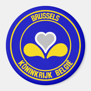 Imã Emblem redonda de Bruxelas