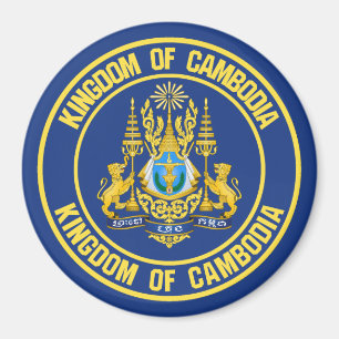 Imã Emblem redonda do Camboja