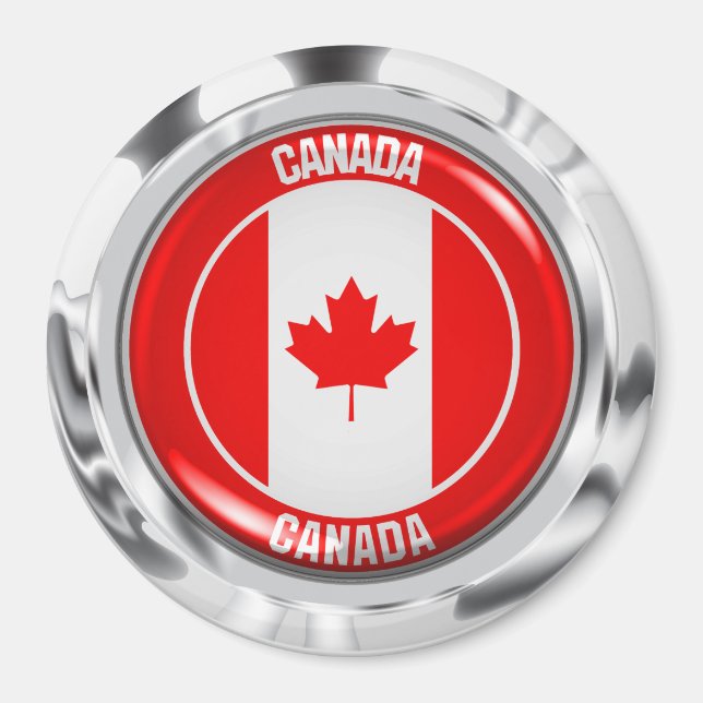 Imã Emblem redonda do Canadá (Frente)
