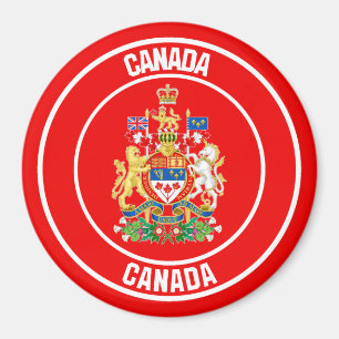 Imã Emblem redonda do Canadá