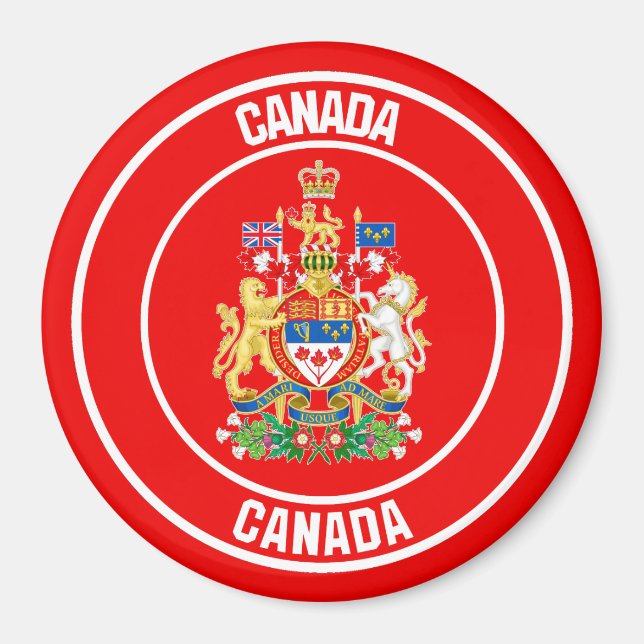 Imã Emblem redonda do Canadá (Frente)