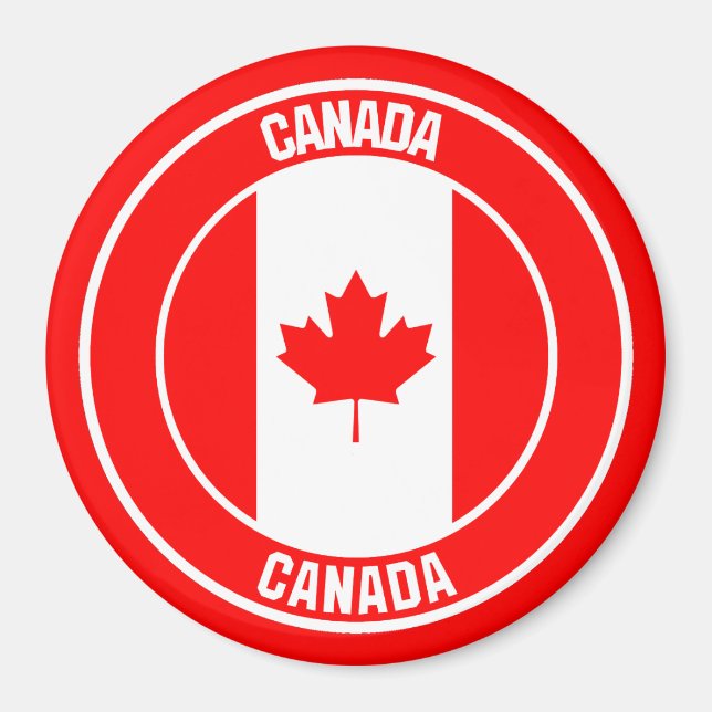 Imã Emblem redonda do Canadá (Frente)