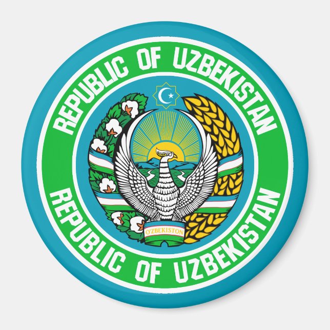 Imã Emblem Redonda do Usbequistão (Frente)