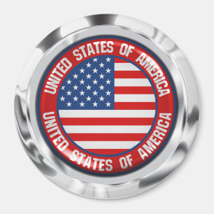 Imã Emblem redonda dos Estados Unidos