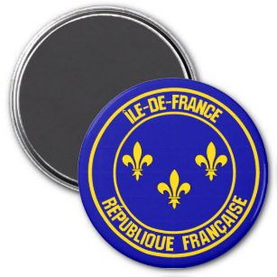 Imã Emblem redonda Île-de-France