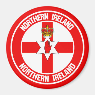 Imã Emblem redonda para a Irlanda do Norte