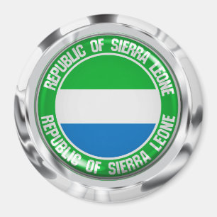 Imã Emblem Redonda Serra Leoa