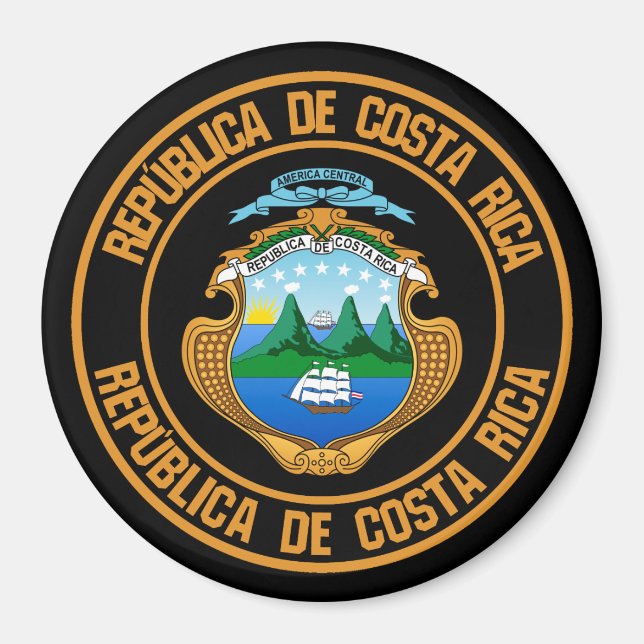 Imã Emblem redondo da Costa Rica (Frente)