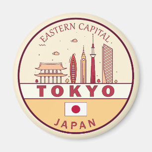 Imã Emblem Skyline Cidade do Japão em Tóquio