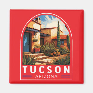 Imã Emblema Artístico de Viagens de Tucson Arizona