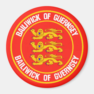 Imã Emblema Circular de Guernsey