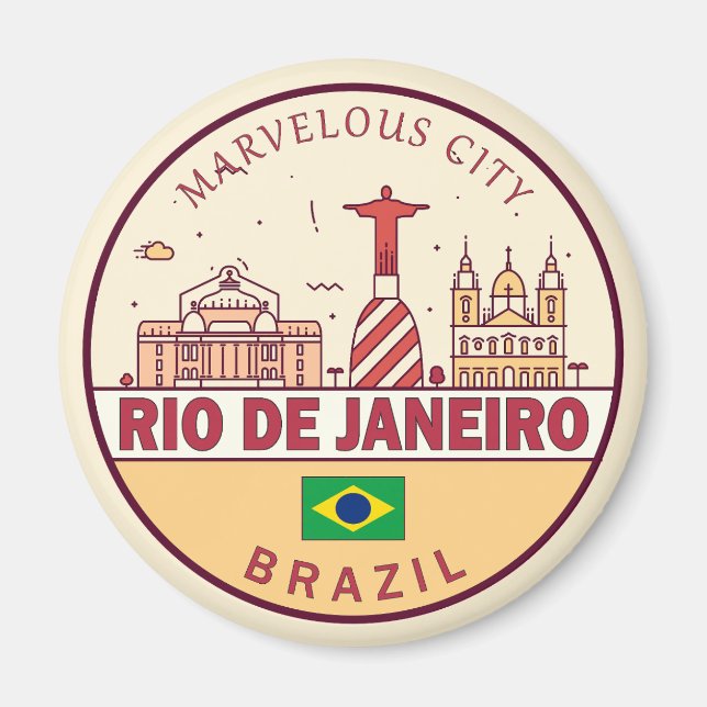 Imã Emblema da Cidade do Brasil no Rio de Janeiro (Frente)
