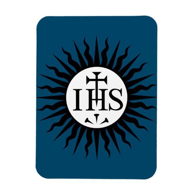 Ímã Emblema da Companhia de Jesus Monograma (Vertical)