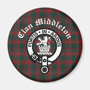 Imã Emblema da Crista e Tartan do Clã Middleton 