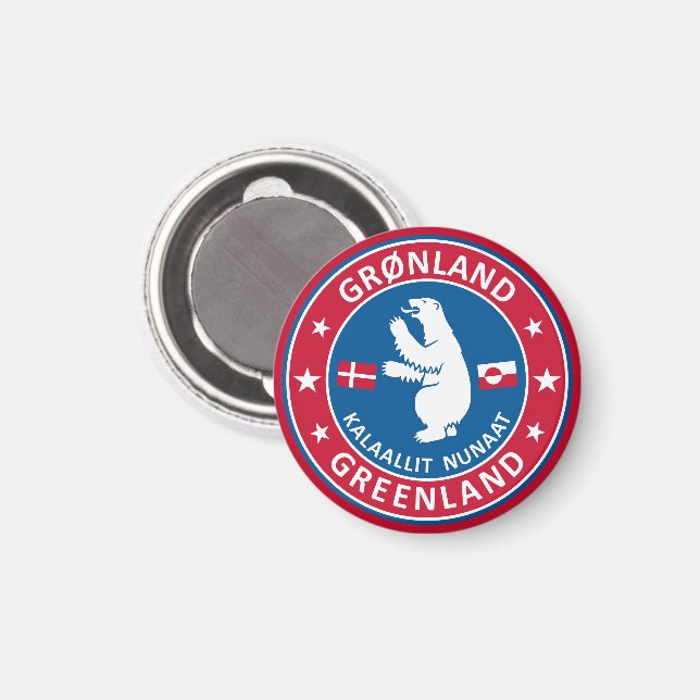 Imã Emblema da Gronelândia (Front/Back)