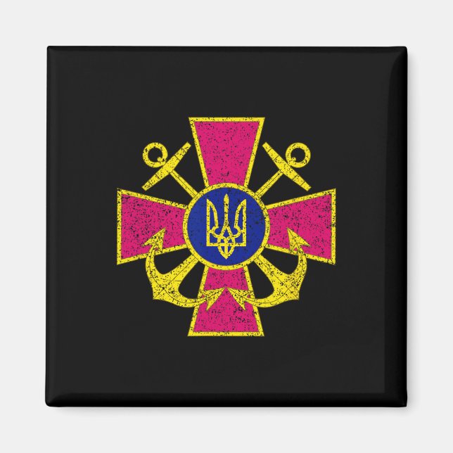 Imã Emblema da Marinha da Ucrânia Forças Armadas da Ma (Frente)
