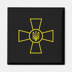 Imã Emblema das Forças Armadas da Ucrânia Bandeira do