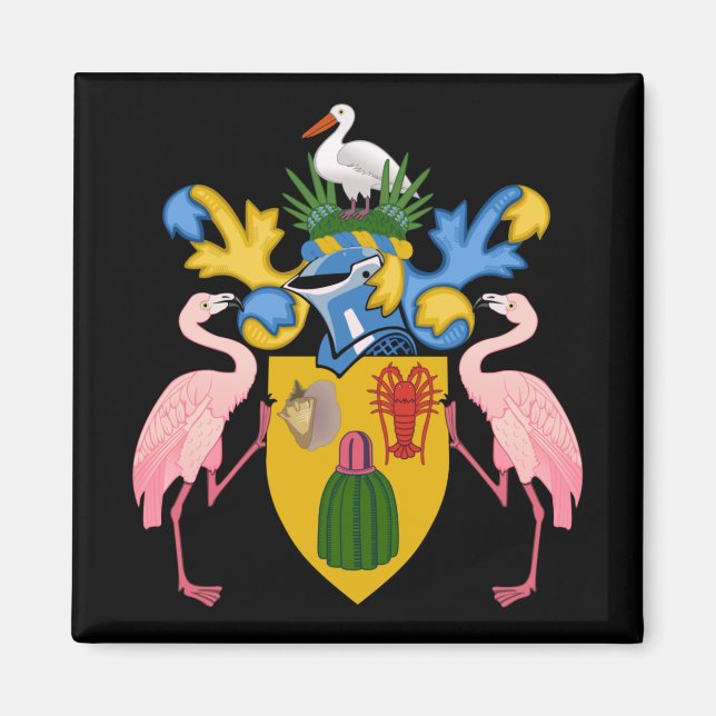Imã emblema das ilhas turcas e caicos (Frente)