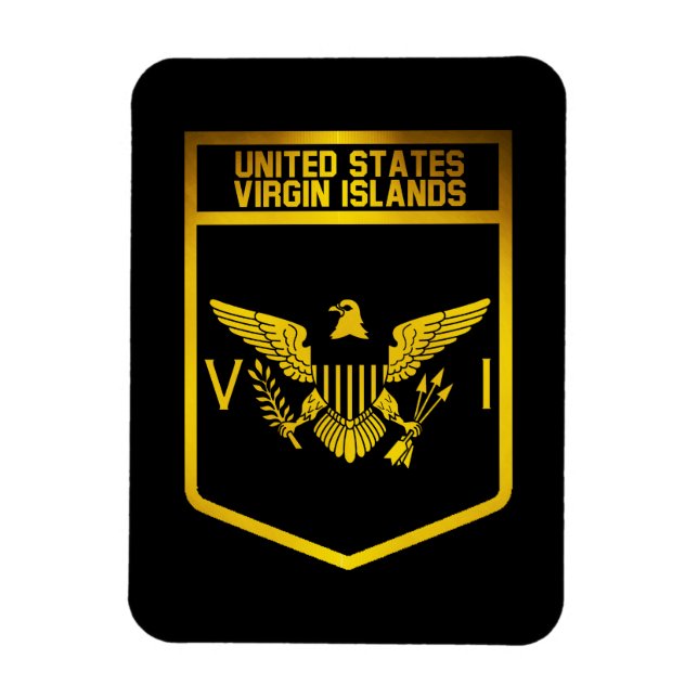 Ímã Emblema das Ilhas Virgens dos EUA (Vertical)