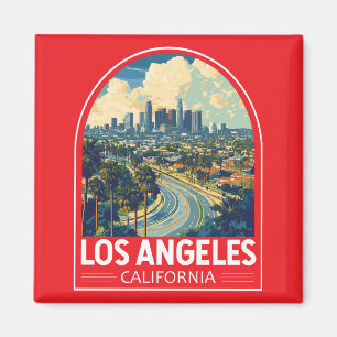 Imã Emblema de Arte de Viagens de Los Angeles Califórn