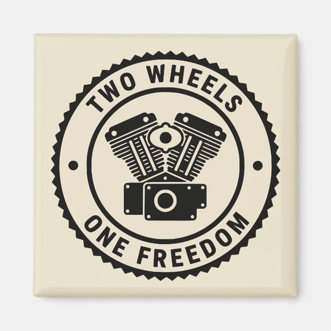 Imã Emblema de Liberdade de Motor Vintage (Frente)