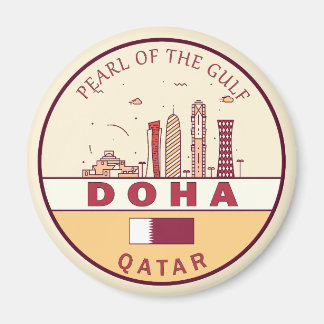 Imã Emblema de Skyline Cidade do Qatar de Doha
