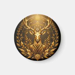 Imã Emblema de Veado Dourado