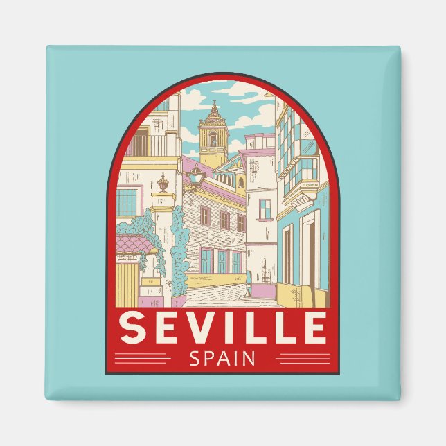 Imã Emblema de Viagem de Espanha de Sevilha (Frente)