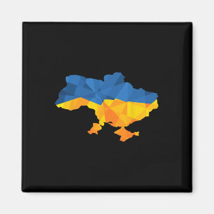 Imã Emblema do Mapa da Bandeira da Ucrânia Patriota Pa