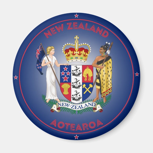 Imã Emblema do Patrimônio da Nova Zelândia (Frente)