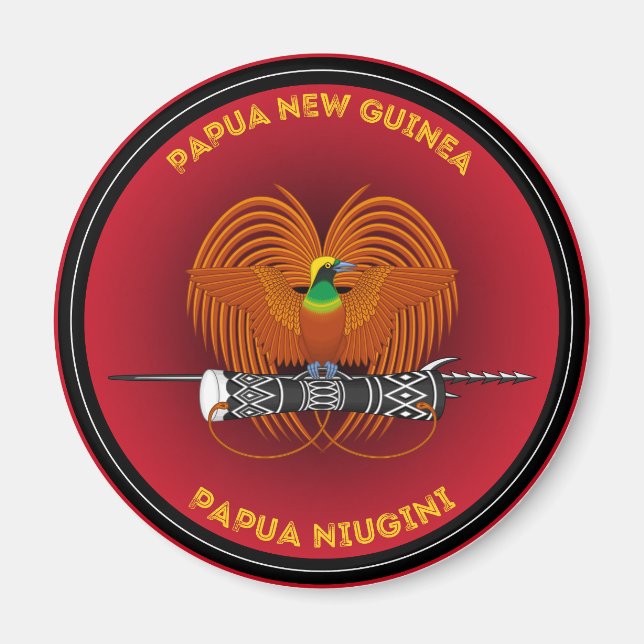 Imã Emblema do Patrimônio da Papua-Nova Guiné (Frente)