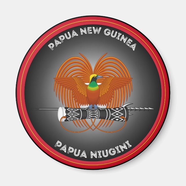Imã Emblema do Patrimônio da Papua-Nova Guiné (Frente)