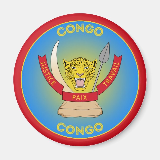 Imã Emblema do Patrimônio da RD Congo (Frente)