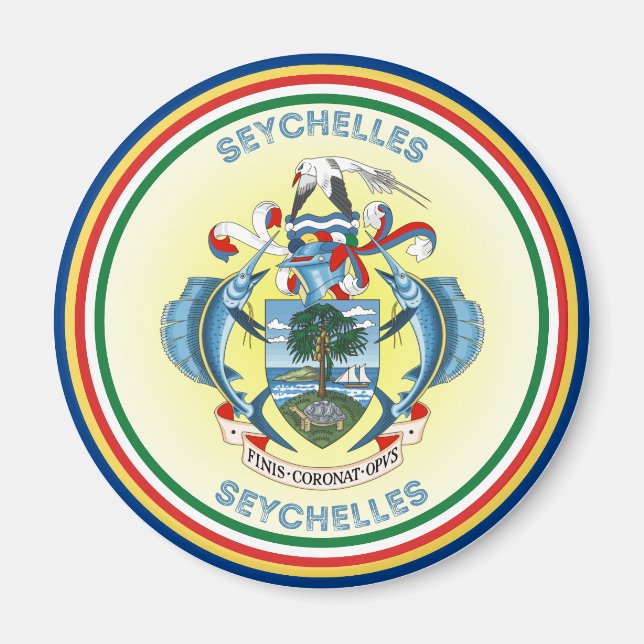 Imã Emblema do Patrimônio das Seychelles (Frente)