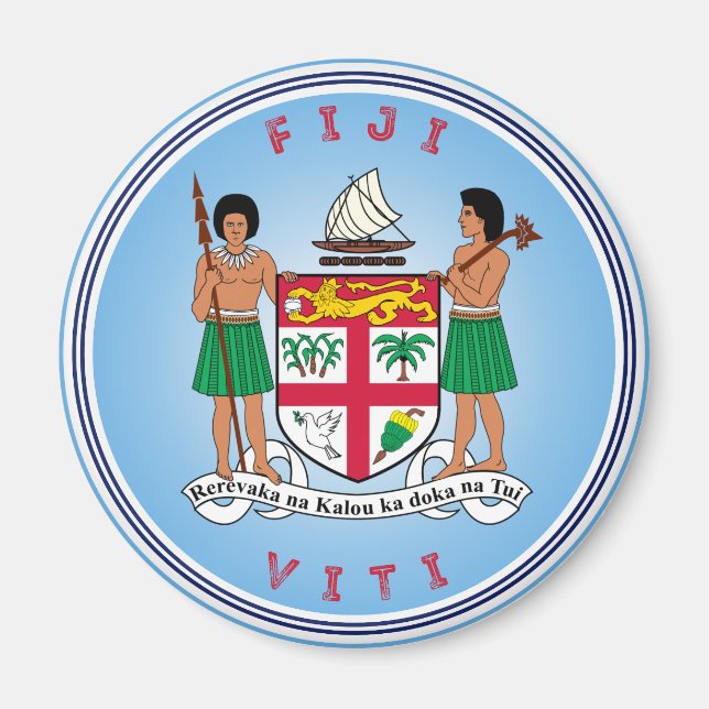 Imã Emblema do Patrimônio de Fiji (Frente)