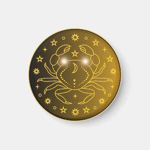 Imã Emblema do Zodíaco Câncer Símbolo Celestial Mini